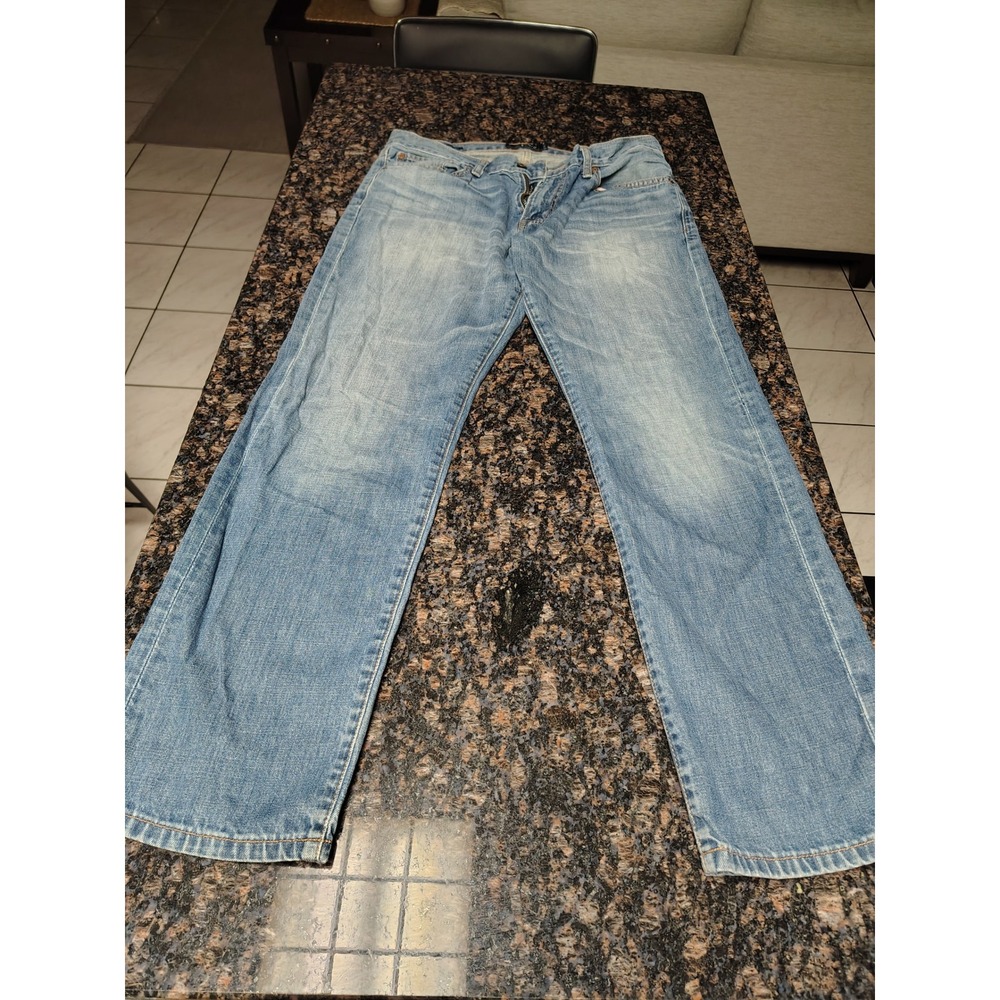 Lucky Brand 221 Original Straight Jeans Light Wash Denim W33 L30
